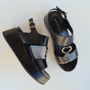 APEPAZZA - Sandalo flatform in pelle