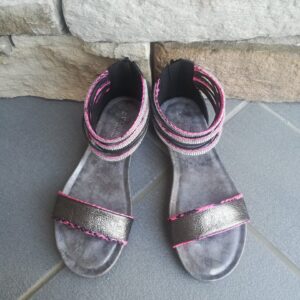 CAFèNOIR - Sandali con strass su fascia e cavigliera multifascia