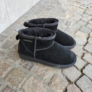 CAFèNOIR - Tronchetto alla caviglia in pelle scamosciata nero