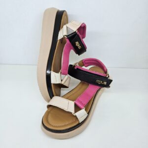 MJUS - Sandalo panna e fuxia