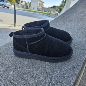 CAFèNOIR - tronchetto alla caviglia in pelle scamosciata nero